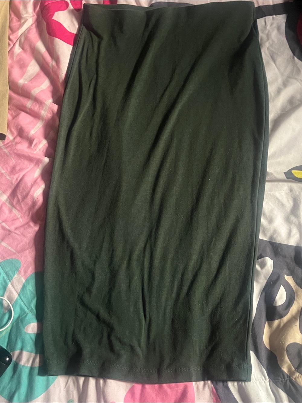 Forever 21 Forest Green Stretch Pencil Skirt